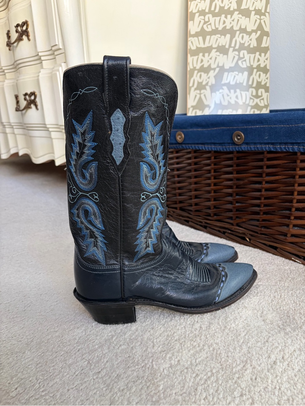 Lucchese 1883 Ostrich Cowboy Boots
